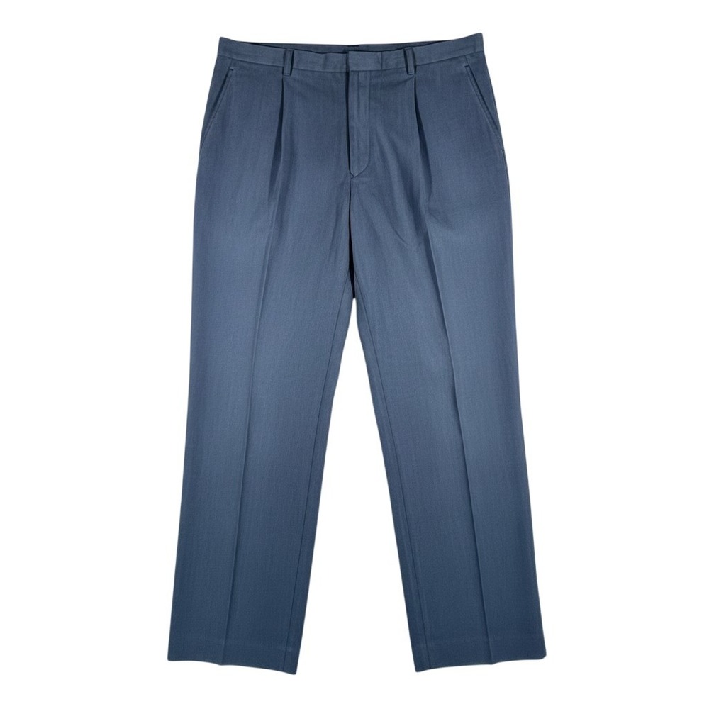 Tommy Bahama Silk Bamboo Blend Pleated Dress Pants Blue Gray Men's 42x30
